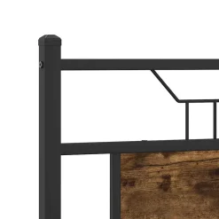 Vidaxl Tête de lit de remplacement chêne fumé 193 cm bois d'ingénierie et acier Sale
