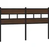 Vidaxl Tête de lit de remplacement chêne marron 135 cm acier et bois d'ingénierie