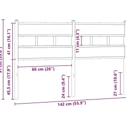 Vidaxl Tête de lit de remplacement chêne marron 135 cm acier et bois d'ingénierie