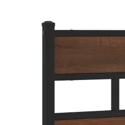 Vidaxl Tête de lit de remplacement chêne marron 135 cm acier et bois d'ingénierie