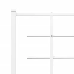 Vidaxl Tête de lit de remplacement métal blanc 200 cm