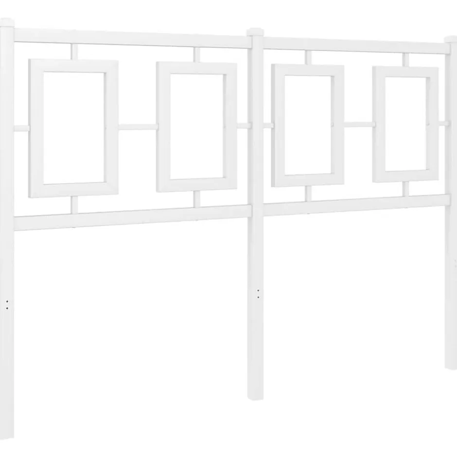 Vidaxl Tête de lit de remplacement métal blanc 120 cm
