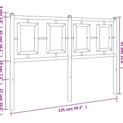 Vidaxl Tête de lit de remplacement métal blanc 120 cm