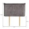 Idimex Tête de lit DELMO 90 sur pieds, en tissu - Gris Clearance