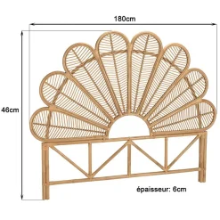 Macabane Tête de lit demi-lune 140/160cm 