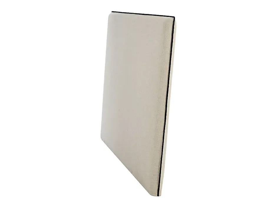 Vente-unique Tête de lit déhoussable 150 cm - Coton et lin - Beige et noir - CHESMA Outlet