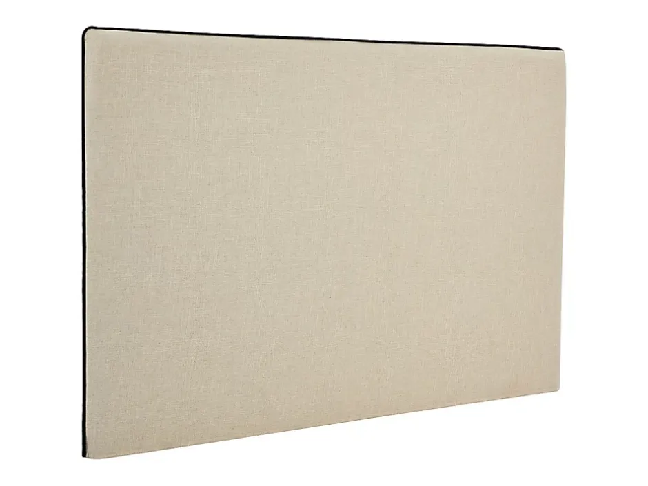 Vente-unique Tête de lit déhoussable 150 cm - Coton et lin - Beige et noir - CHESMA Outlet