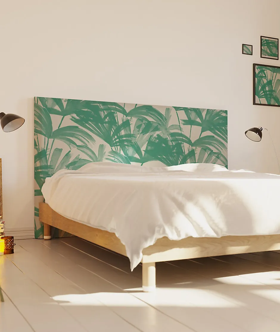 Bellecour Tête de lit déhoussable Anni 160x110 cm Coloris Vert