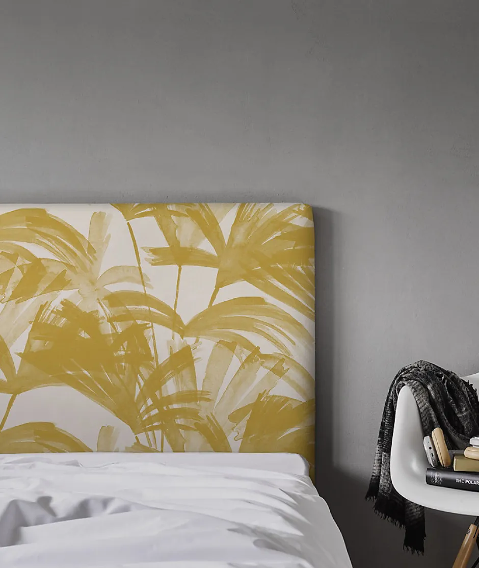 Bellecour Tête de lit déhoussable Anni 140x110 cm Coloris Jaune