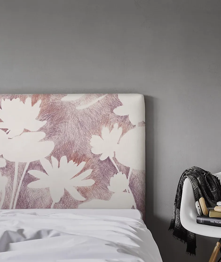 Bellecour Tête de lit déhoussable Haku 140x110 cm Coloris Rose pâle New