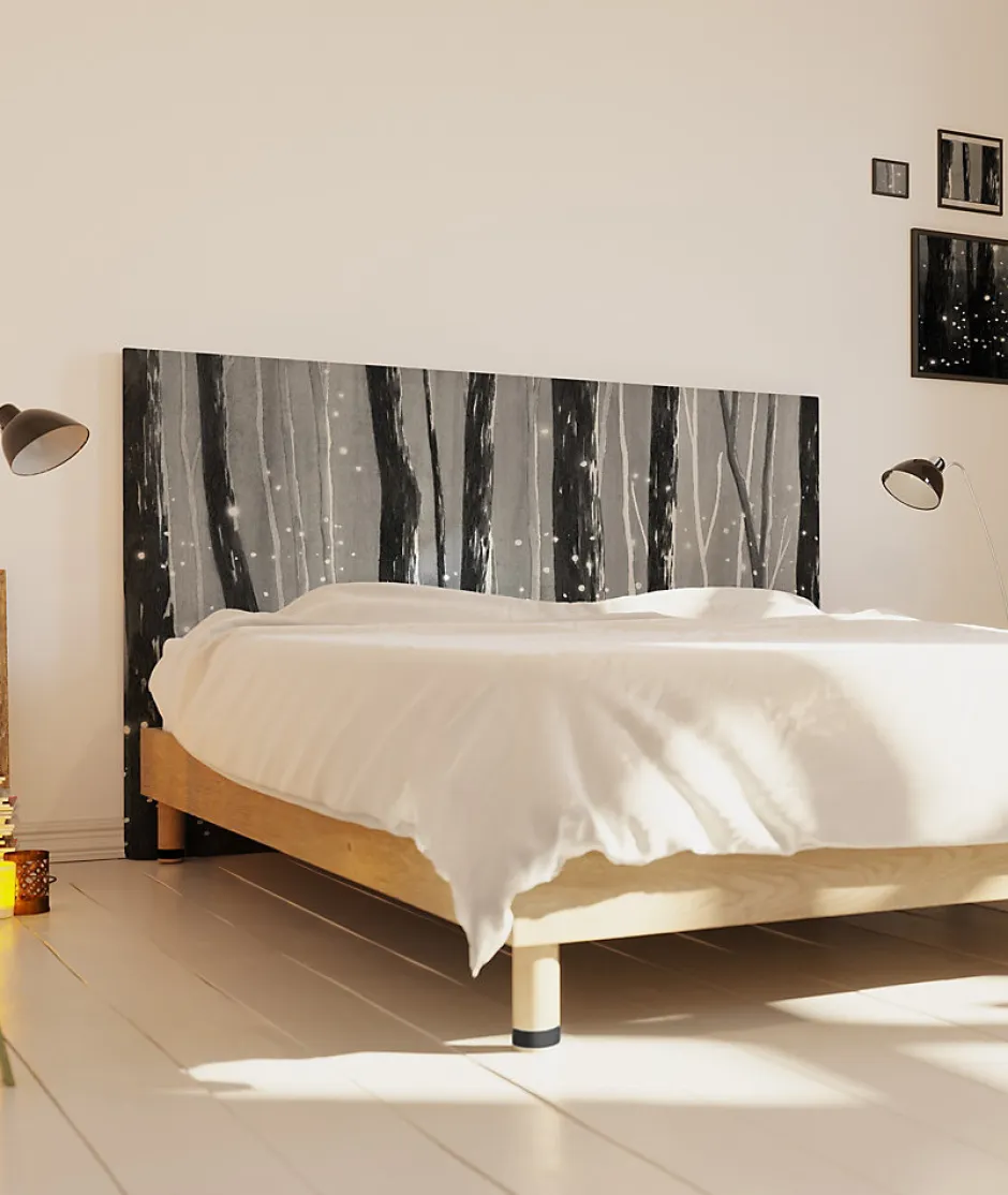 Bellecour Tête de lit déhoussable Lucioles 140x110 cm Coloris Noir