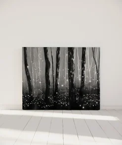 Bellecour Tête de lit déhoussable Lucioles 140x110 cm Coloris Noir