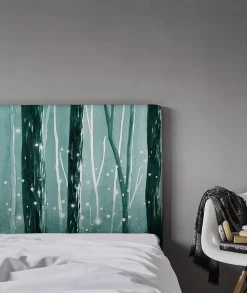 Bellecour Tête de lit déhoussable Lucioles 180x110 cm Coloris Vert Discount