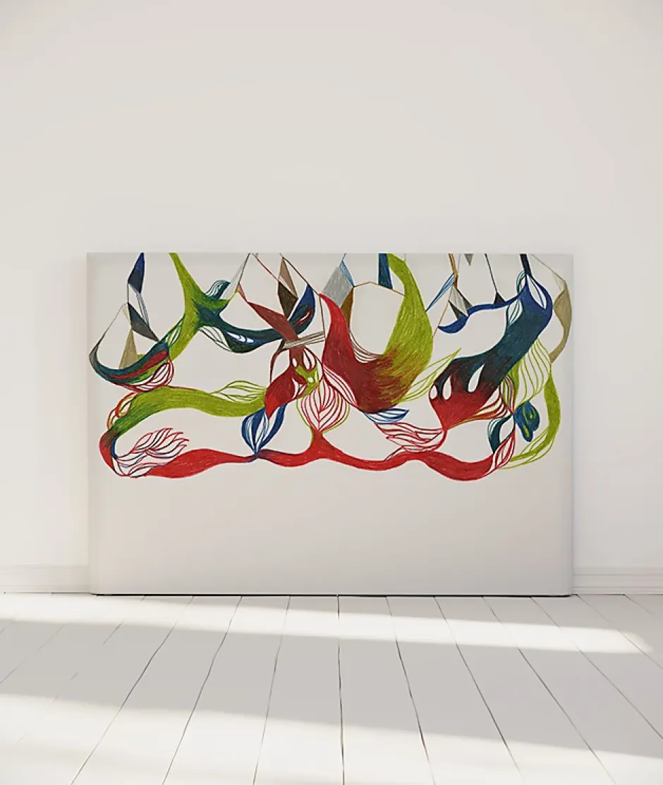 Bellecour Tête de lit déhoussable Ornement Floral 160x110 cm New
