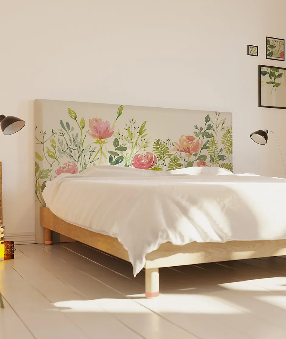 Bellecour Tête de lit déhoussable Roseraie 180x110 cm