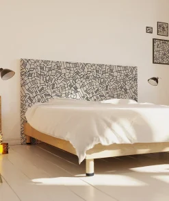 Bellecour Tête de lit déhoussable Simone 160x110 cm Coloris Blanc Hot