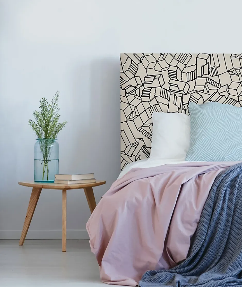 Bellecour Tête de lit déhoussable Simone 160x110 cm Coloris Blanc Hot
