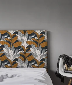 Bellecour Tête de lit déhoussable Toni 160x110 cm Coloris Bleu