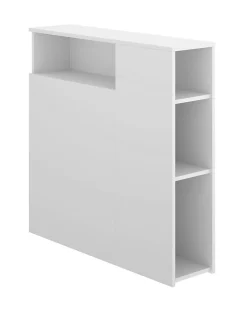 Pegane Tête de lit en bois coloris blanc - Longueur 97 x Profondeur 23,5 x Hauteur 95 cm