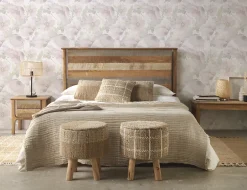 Geese Home Tête de lit en bois de manguier massif 110x120 cm New