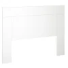 Pegane Tête de lit en bois et coton coloris blanc - Longueur 165 x Profondeur 2,5 x Hauteur 130 cm