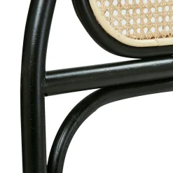 Bois Dessus Bois Dessous Tête de lit en cannage et rotin noir 160 cm