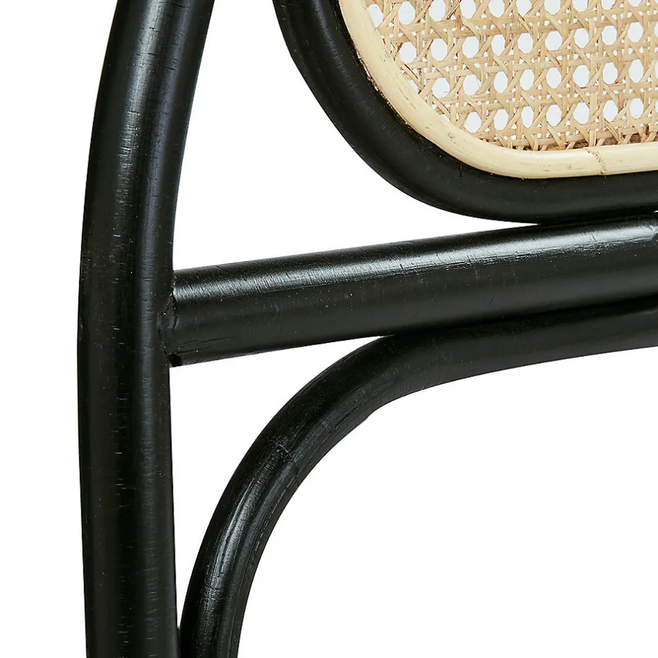 Bois Dessus Bois Dessous Tête de lit en cannage et rotin noir 160 cm