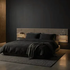 Wood&Sens Tête de lit en pin avec étagères, L.250 x H.56 cm x P.21 cm Online