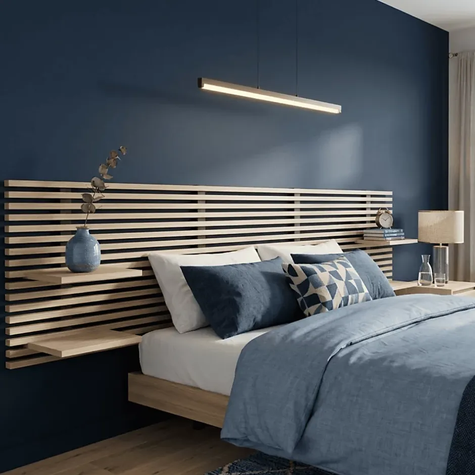 Wood&Sens Tête de lit en pin avec étagères, L.250 x H.56 cm x P.21 cm Online