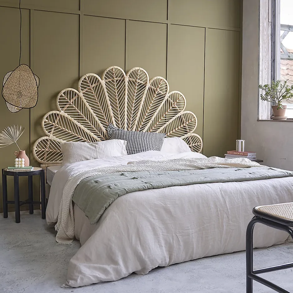 Berah Getah Tête de lit en rotin naturel 180 cm Outlet