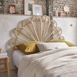 Berah Getah Tête de lit en rotin naturel 140 cm Clearance