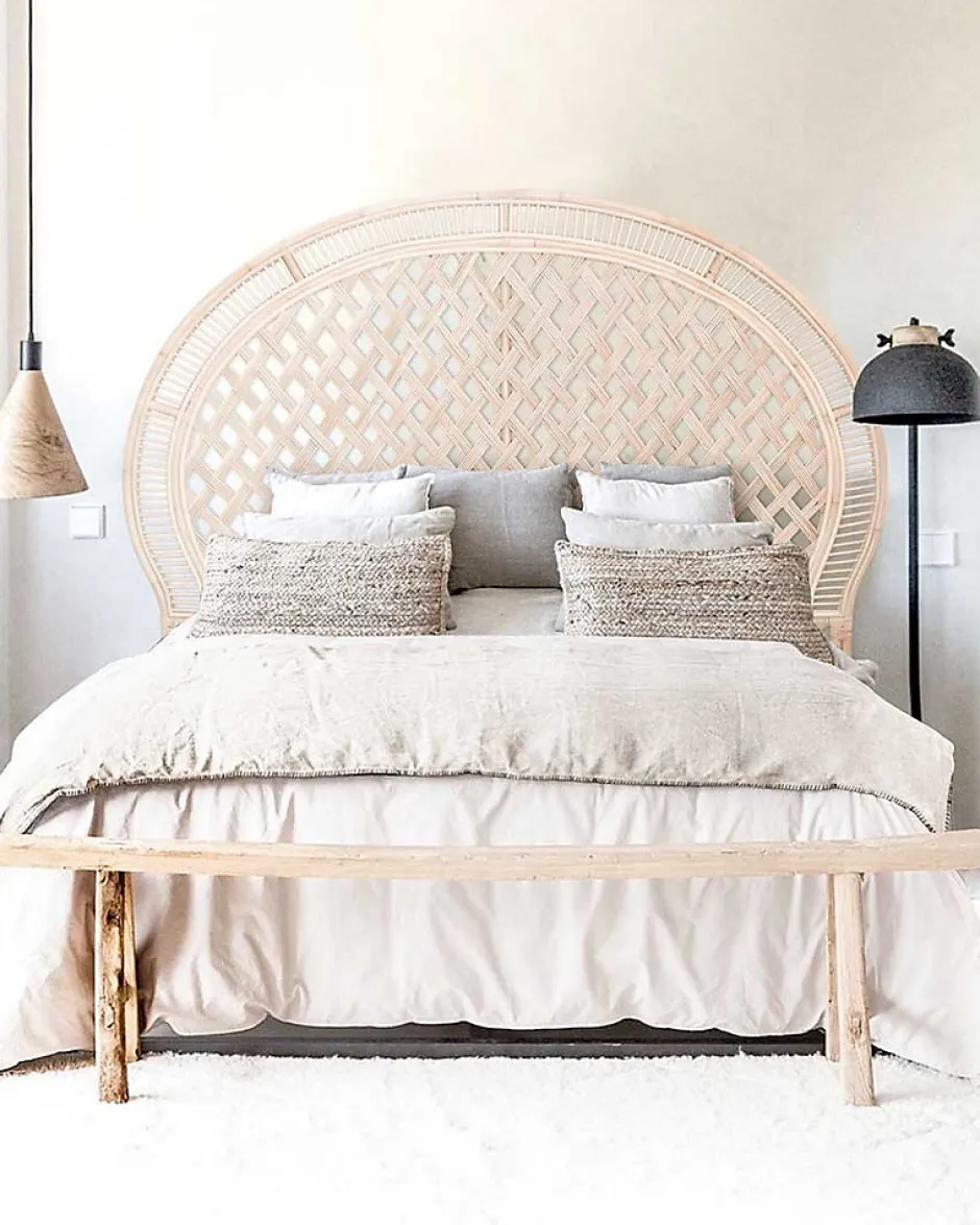 Uniqka Tête de lit en rotin tressé -