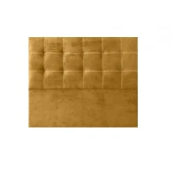 Eccox Tête de lit en tissu jaune Iris 90