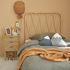 Berah Getah Tête de lit enfant en rotin 90 cm