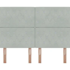 Vidaxl Tête de lit Gris clair 160 cm Velours Sale