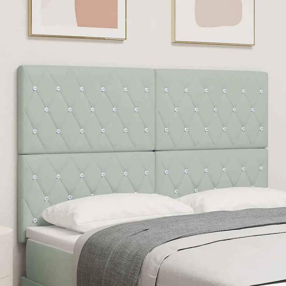 Vidaxl Tête de lit Gris clair 160 cm Velours Sale