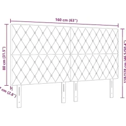Vidaxl Tête de lit Gris clair 160 cm Velours Sale