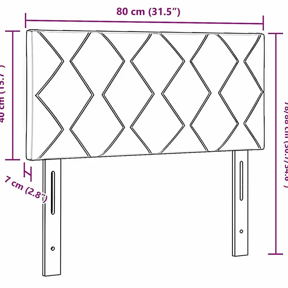 Vidaxl Tête de lit Gris clair 80 cm tissu Discount