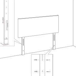 Vidaxl Tête de lit Gris clair 180 cm Velours Online