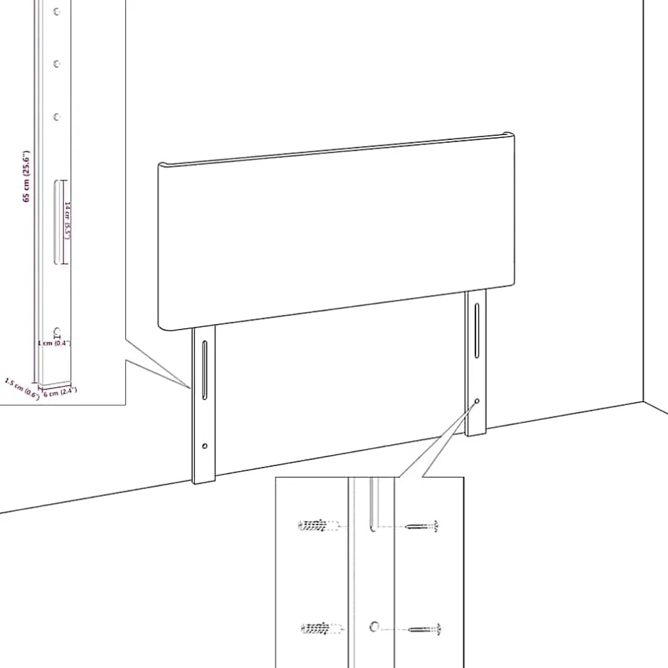 Vidaxl Tête de lit Gris clair 180 cm Velours Online