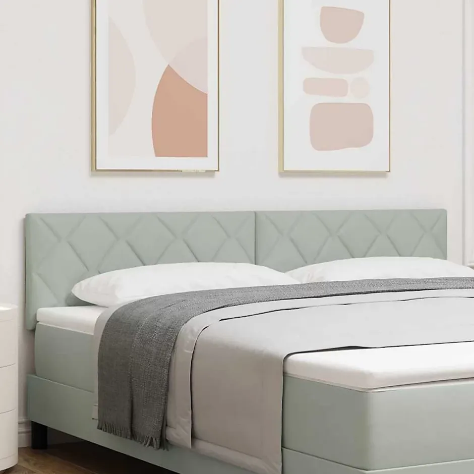 Vidaxl Tête de lit Gris clair 180 cm Velours Online