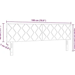 Vidaxl Tête de lit Gris clair 180 cm Velours Online
