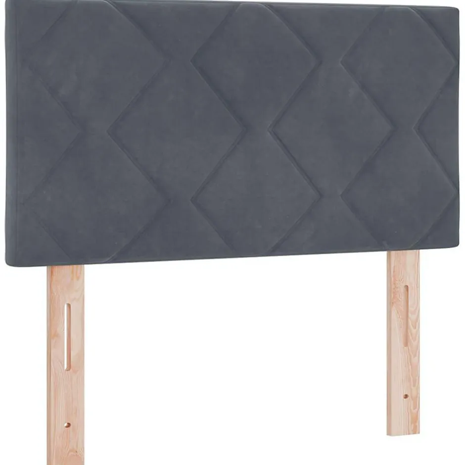Vidaxl Tête de lit Gris foncé 80 cm Velours