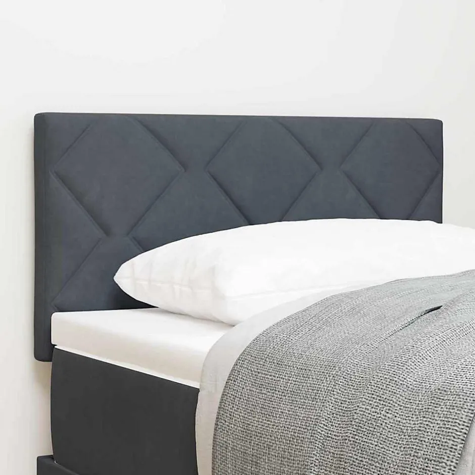 Vidaxl Tête de lit Gris foncé 80 cm Velours