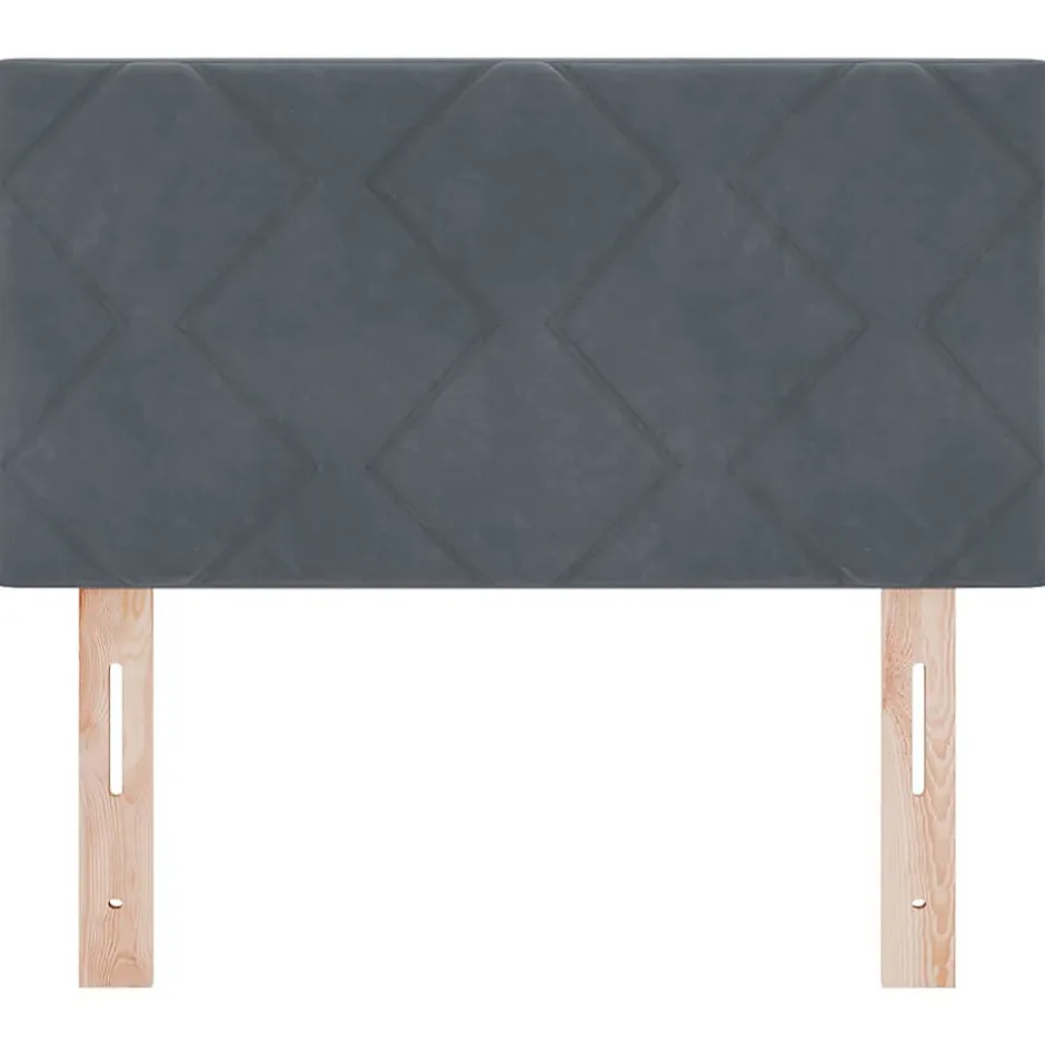 Vidaxl Tête de lit Gris foncé 80 cm Velours