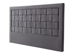 Vente-unique Tête de lit JENNA - 160 cm - Velours - Gris foncé Outlet