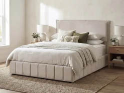 Habitat Et Jardin Tête de lit "Jessica" en lin 160 cm Beige