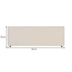 Idimex Tête de lit KLAO 160 sur pieds, en tissu - Écru Clearance