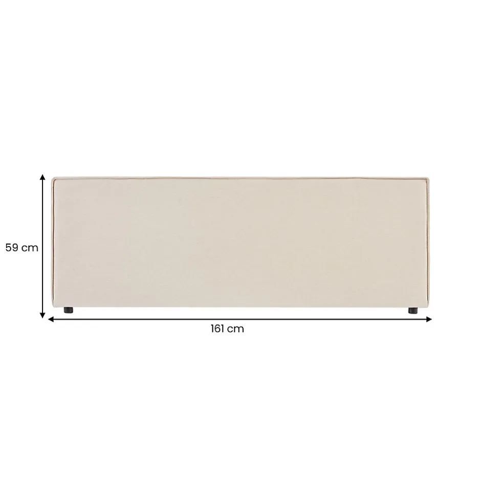 Idimex Tête de lit KLAO 160 sur pieds, en tissu - Écru Clearance