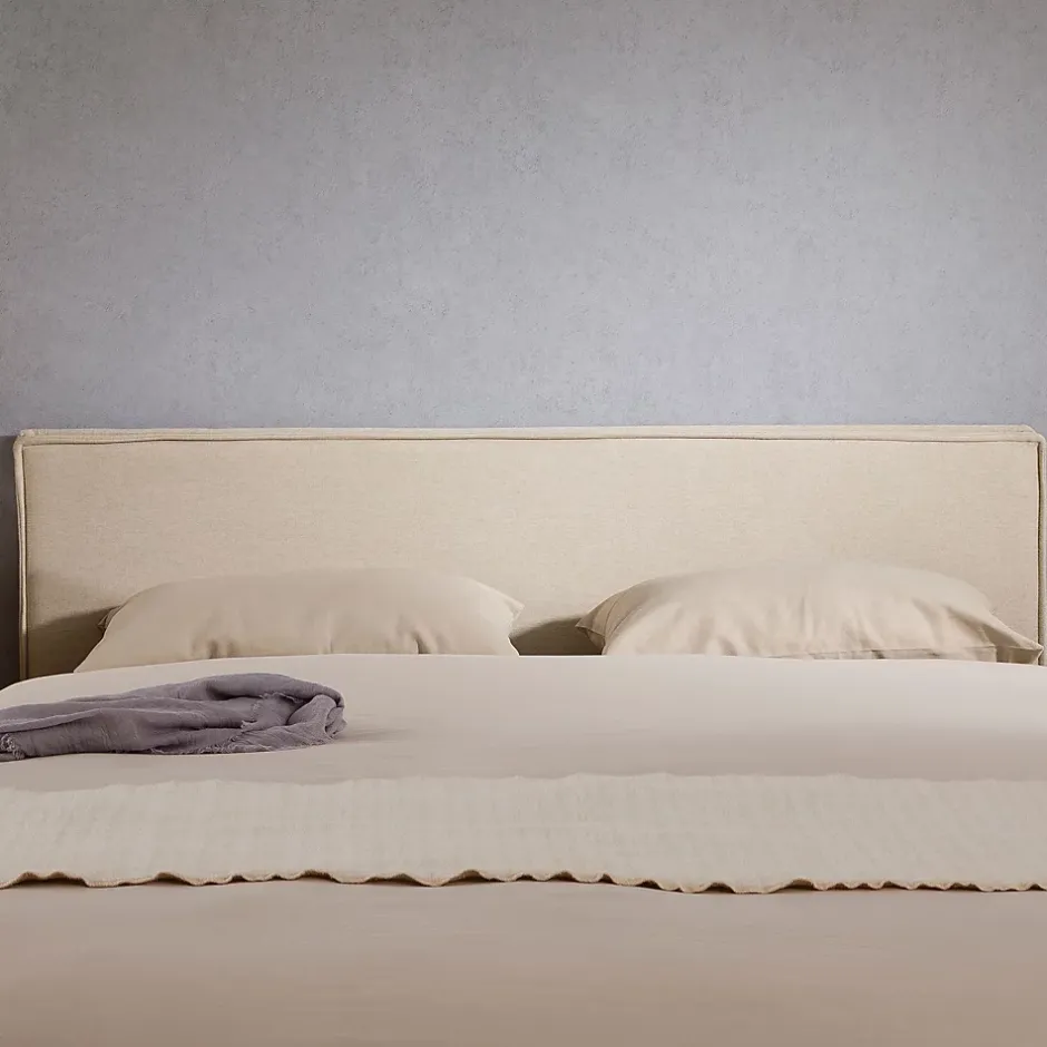 Idimex Tête de lit KLAO 160 sur pieds, en tissu - Écru Clearance